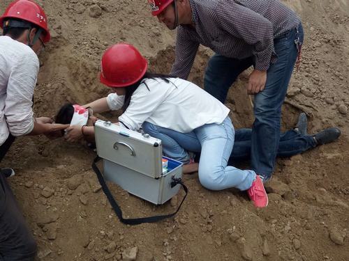 陜煤建設澄合分公司第五項目部坍塌演練效果好