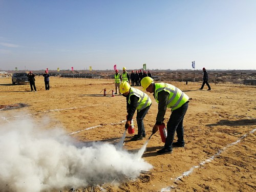 陜煤建設銅煤公司各項目部開展消防應急救援演練提升安全管控意識