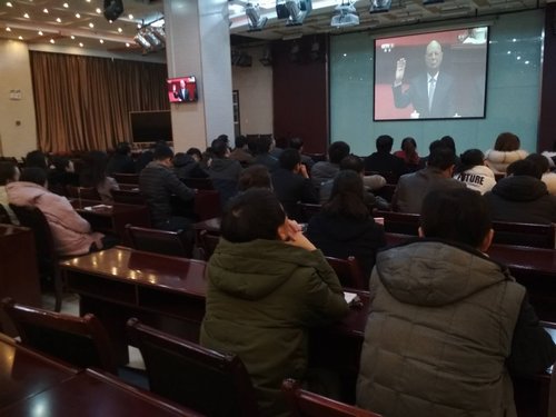 (圖片新聞)陜煤建設集團各單位觀看慶祝改革開放40周年大會剪影