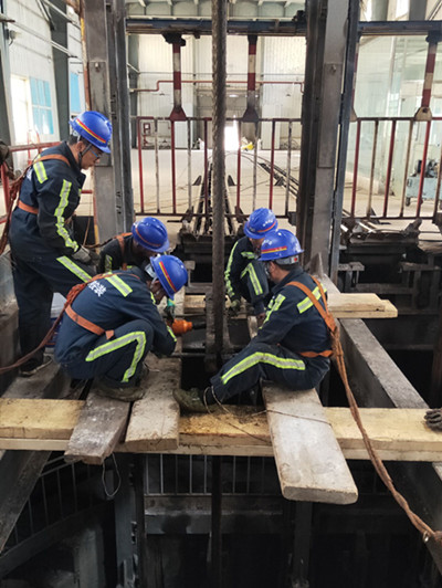 陜煤建設機電安裝公司安全高效完成立井鋼絲繩更換