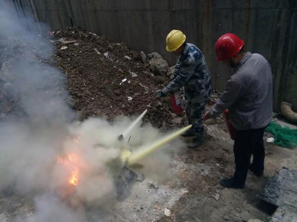 陜煤建設天工公司施工現場消防演練助力全年安全生產目標實現