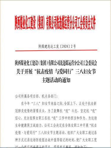 聚焦“防疫”戰(zhàn)役,陜煤建設(shè)洗選煤運營公司女工撐起“半邊天”