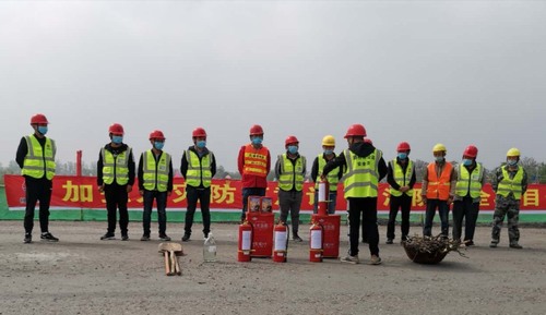 陜煤建設(shè)路橋分公司各項目部開展消防演練活動