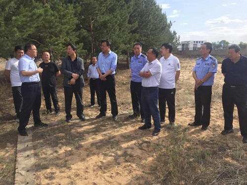 榆林市交通運輸局局長安欣一行蒞臨路橋分公司靖神鐵路項目開展征遷調研工作