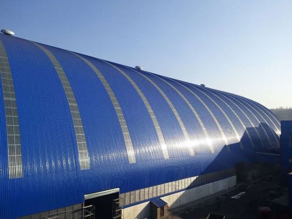 陜煤建設洗選煤運營公司安裝第三項目部清水川電廠儲煤場封閉工程順利通過預驗收