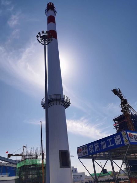 陜煤建設天工公司承建的榆林榆陽煤礦金雞灘鍋爐煙囪順利通過竣工驗收