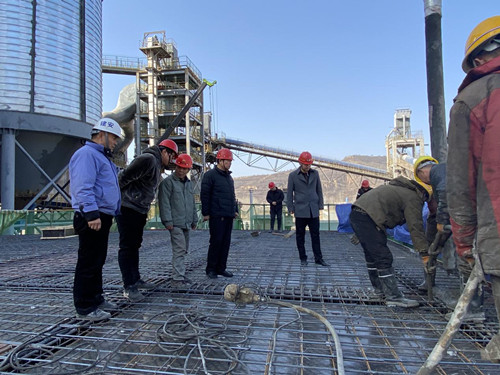 陜煤建設機電安裝公司完成球磨機房及電氣室主體澆筑工程