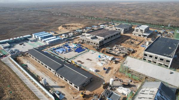 建設集團榆林市西沙7萬噸水廠項目 戰嚴寒  搶工期  全力推進項目建設