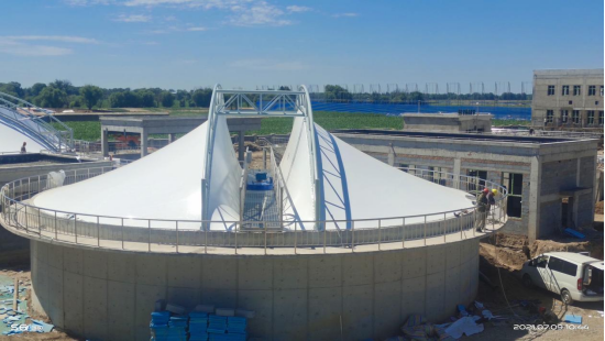 陜煤建設天工公司施工的VOCS治理項目反吊膜安裝圓滿完成