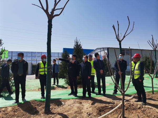 榆林市科創新城黨工委委員、管委會副主任劉政秀一行蒞臨科創新城同慧運動公園項目檢查指導工作