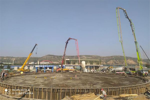 陜煤建設天工公司土建四部順利完成 一次性澆筑最大體量混凝土