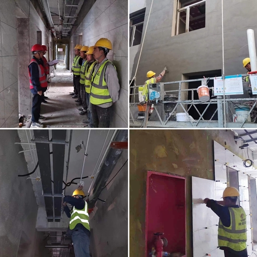 陜煤建設榆林市第二醫院科研辦公樓裝修維修工程:堅守崗位不松懈 履職盡責保生產