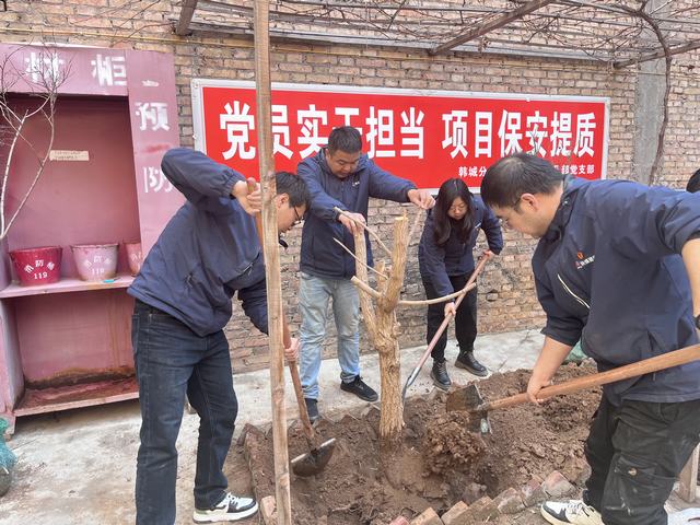 陜煤建設(shè)韓城分公司土建四項目部:植此青綠 不負(fù)春光