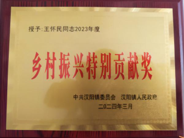 陜煤建設(shè)駐村工作隊獲得漢陰縣漢陽鎮(zhèn)“鄉(xiāng)村振興特別貢獻(xiàn)獎”