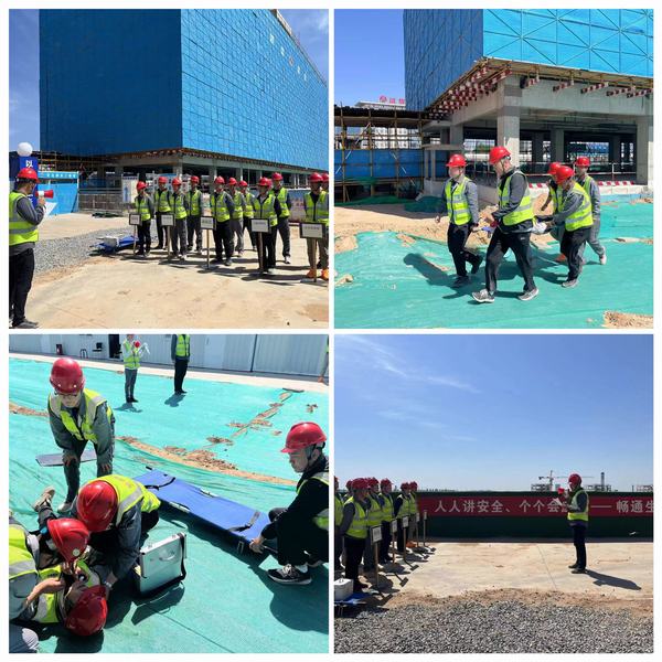 陜煤建設銅煤公司各項目部開展“安全生產月”應急演練活動